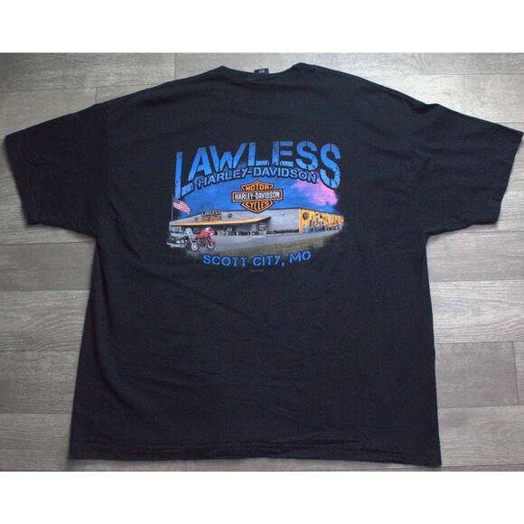 2020 Lawless Scott City MO Harley-Davidson XX-Large Black T-Shirt - Picture 2 of 6